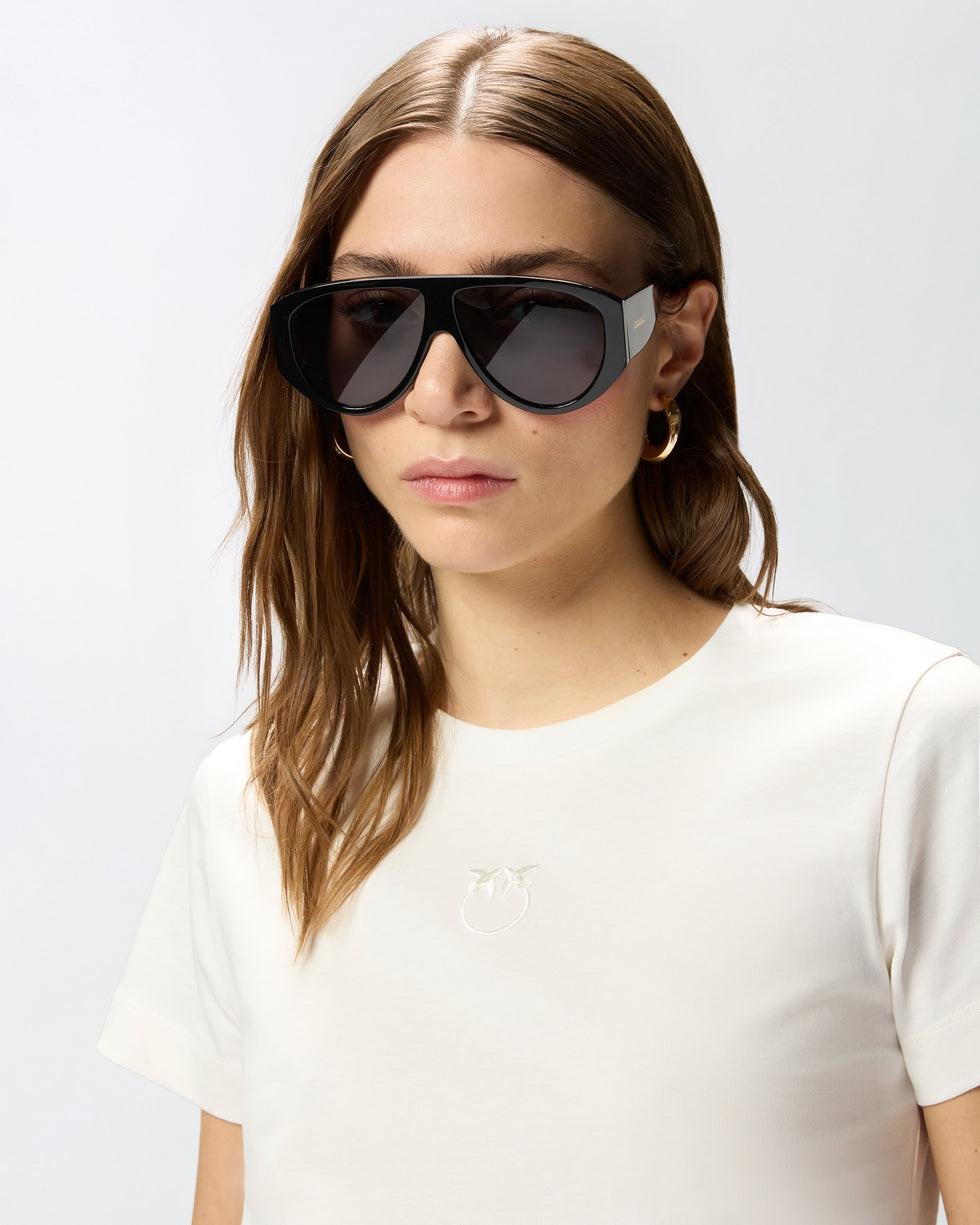 T-shirt con logo Love Birds<BR/> 100355A339 Z05 PINKO