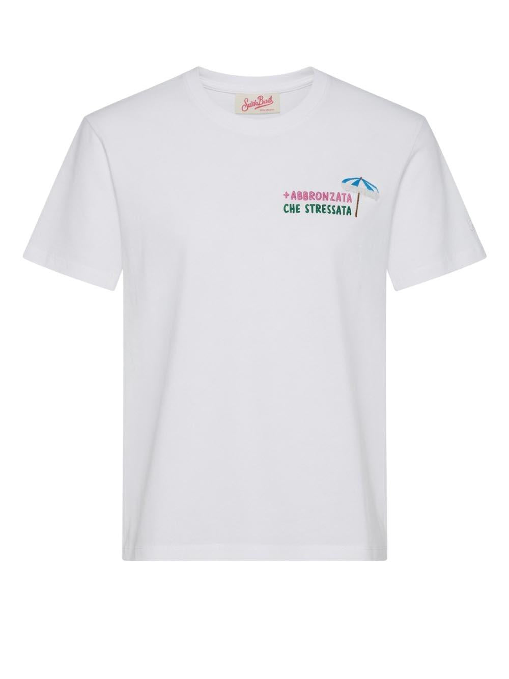 T-Shirt Donna Saint Barth ABBRONZATA STRESSATA EMI0001 01220L MC2 SAINT BARTH