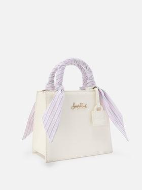 Foulard Band in cotone a righe rosa e verde<BR/> FOD0003 01096L MC2 SAINT BARTH