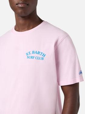 T-shirt Portland rosa con stampa St. Barth Surf Club<BR/> PRL0002 04243L MC2 SAINT BARTH