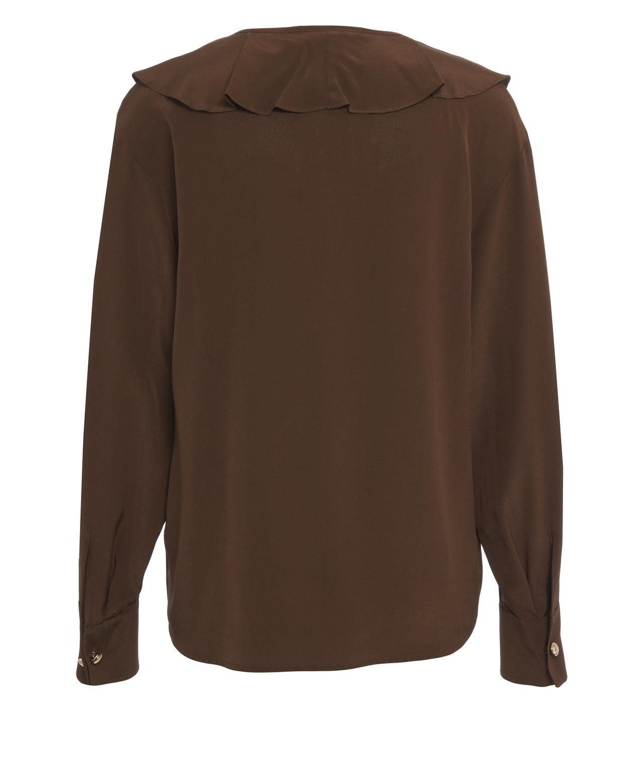 MSTEPICA<BR/>Blusa in seta con volant MSTEPICA 049 MAX MARA STUDIO