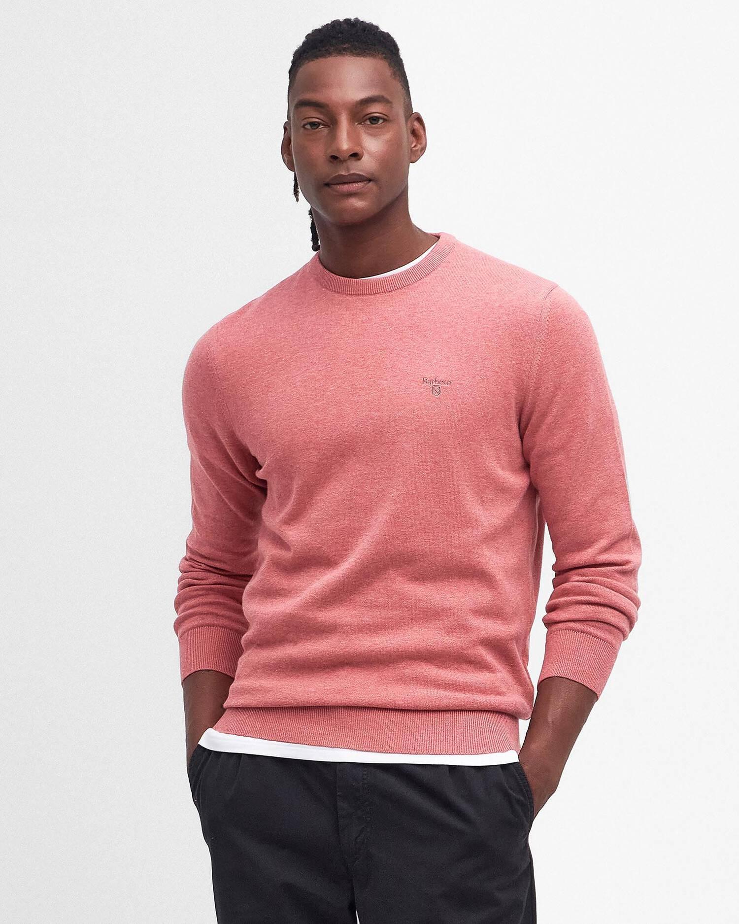 Maglione girocollo in cotone Pima<BR/> MKN0932MKN PI55 BARBOUR