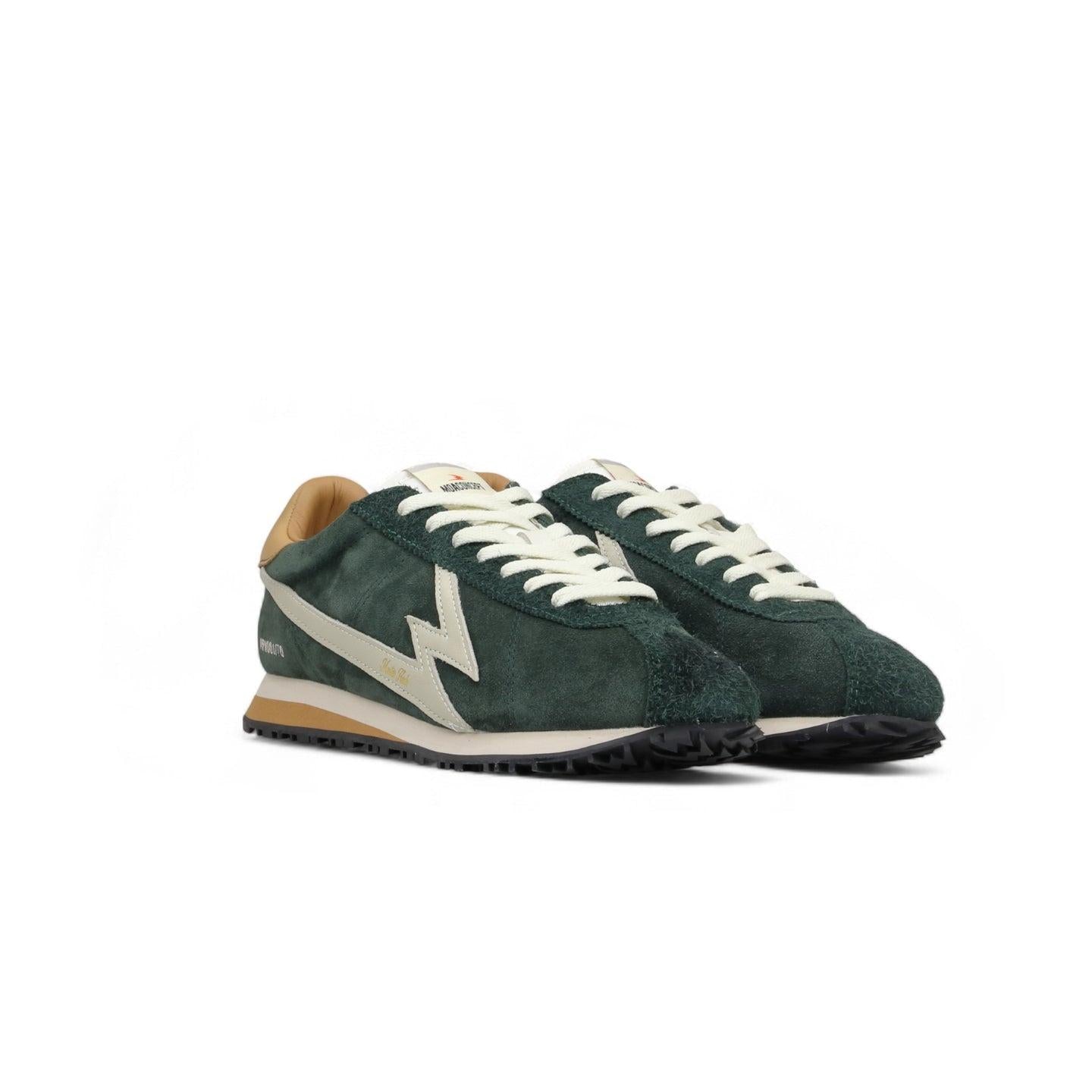 Sneaker Flash Suede Verde Foresta<BR/> FL214 VERDE MOACONCEPT