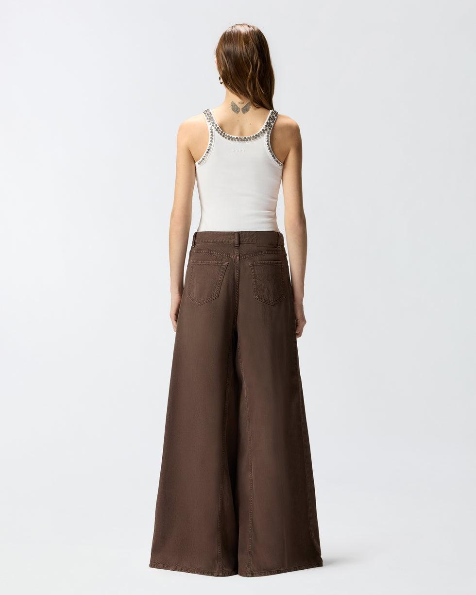 Jeans super wide leg<BR/> 106228A32P M28 PINKO