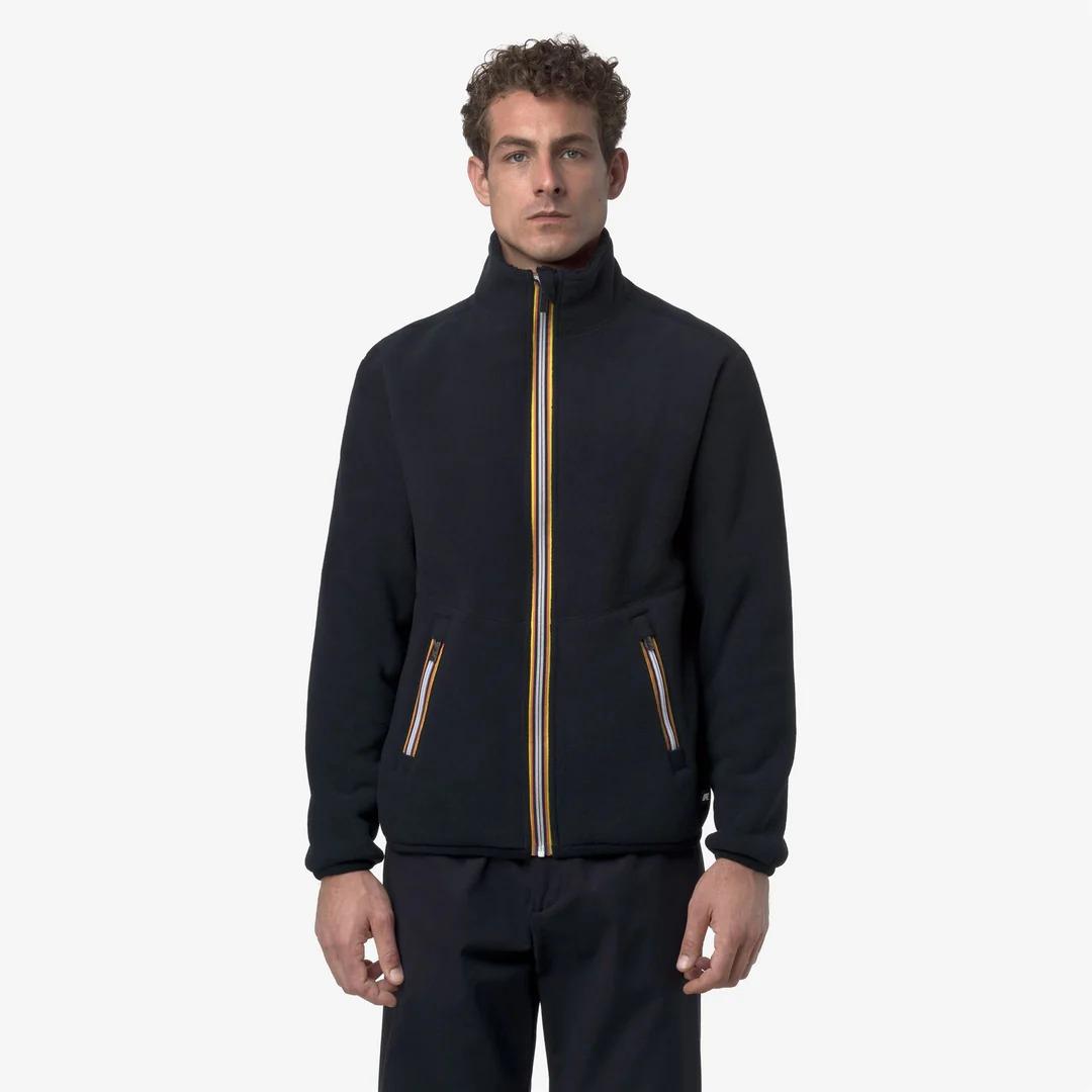 PASCAL SHERPA POLAR REVERSIBLE<BR/>BLUE DEPTH-BLUE DEPTH<BR/>Giacca in pile reversibile blu da uomo con effetto sherpa K3132PW A2B K-WAY
