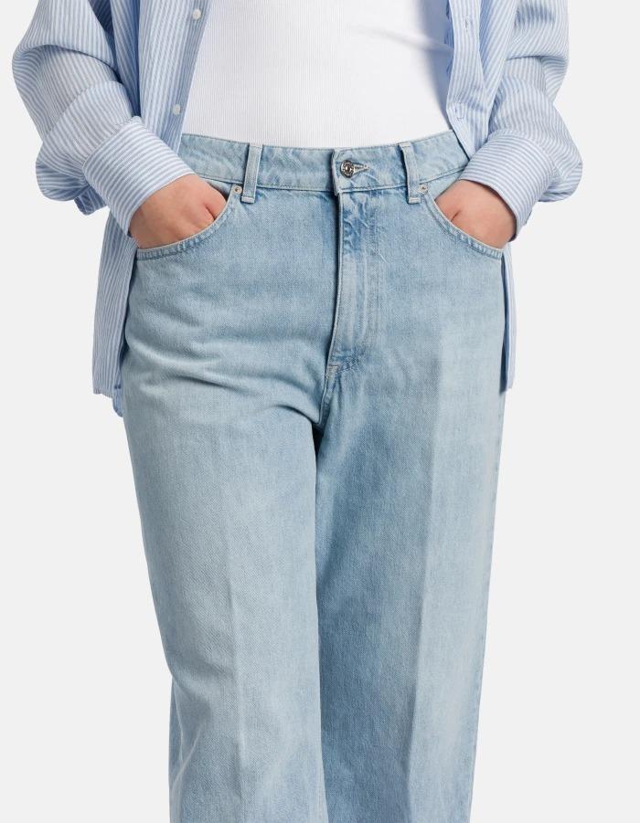 Jeans Tami wide leg in denim fisso<BR/> DP770DFE286DMA7O 800 DONDUP