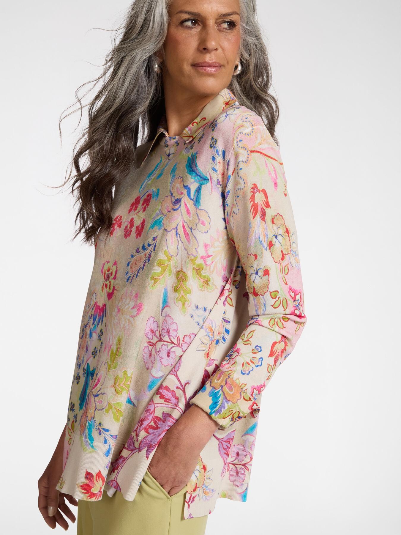 Maglia stampata misto viscosa<BR/> M604Z000745N S3 ELENA MIRO