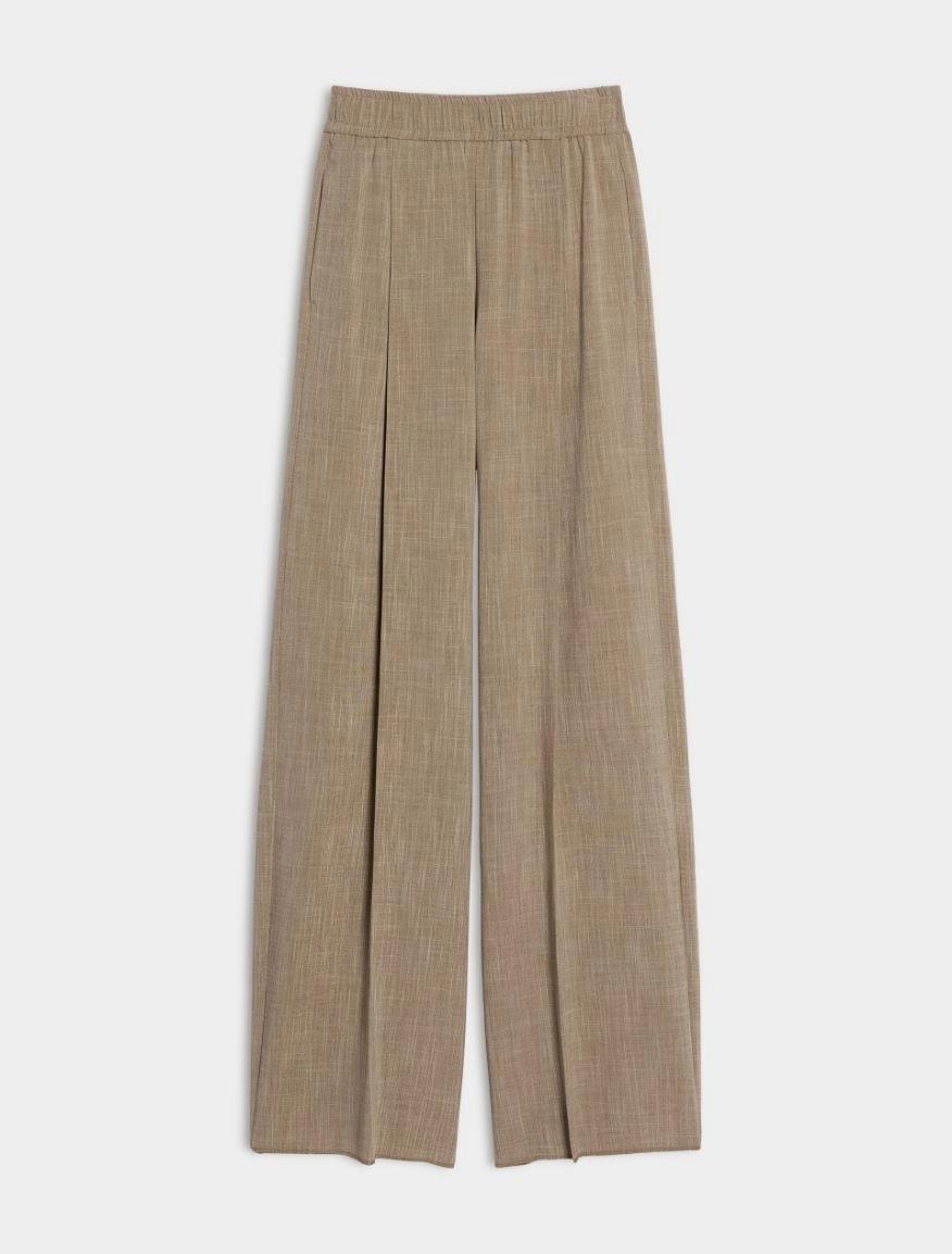 PANTALONI PALAZZO<BR/>OLIVA IBLODINO 002 IBLUES