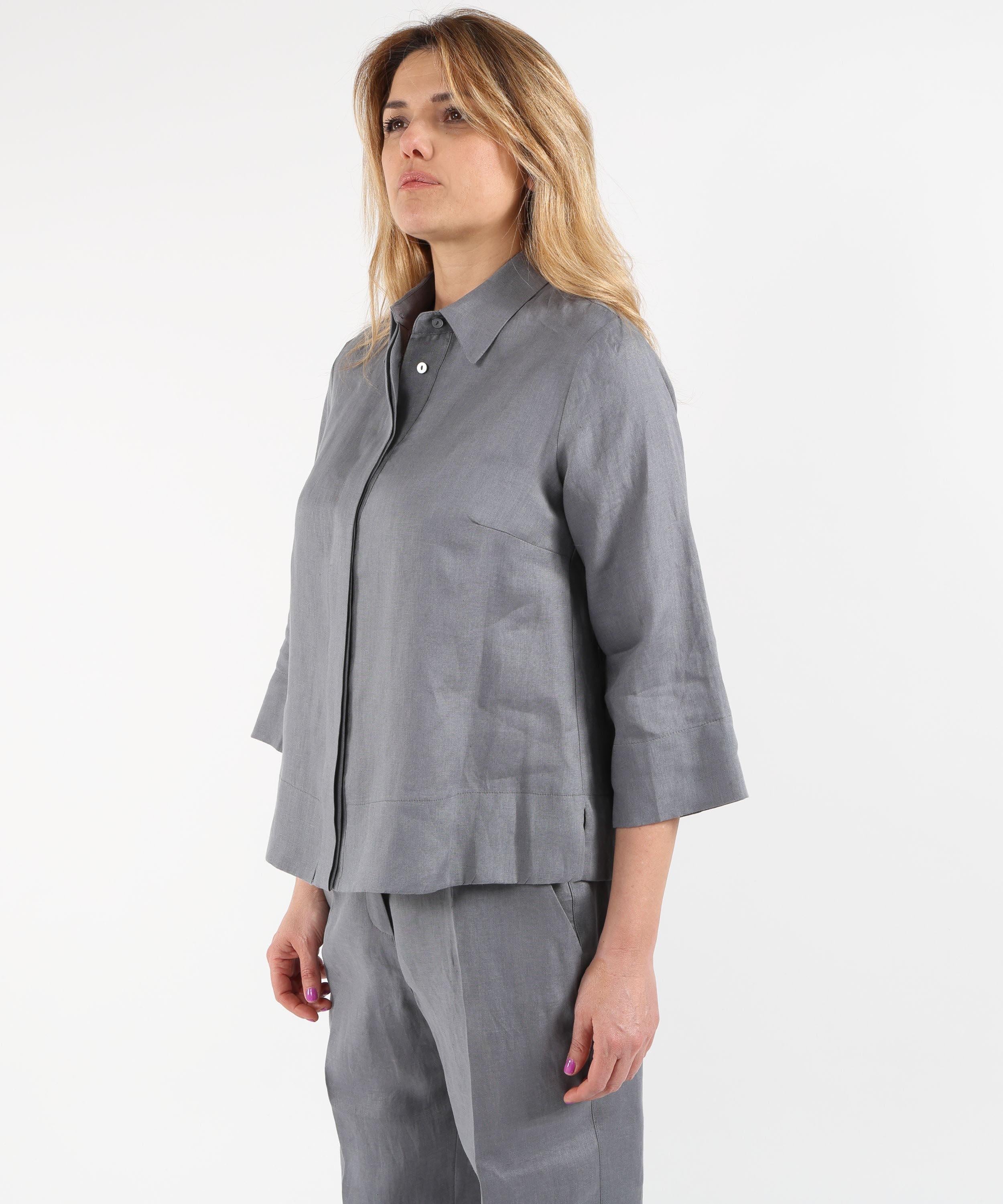 Camicia boxy in lino<BR/> 5013P000322N 23 ELENA MIRO