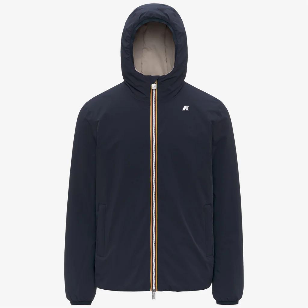 JACK ST WARM REVERSIBLE<BR/>BLUE DEPTH-BEIGE CASHMERE<BR/>Giacca corta reversibile da uomo K6128VW BBC K-WAY