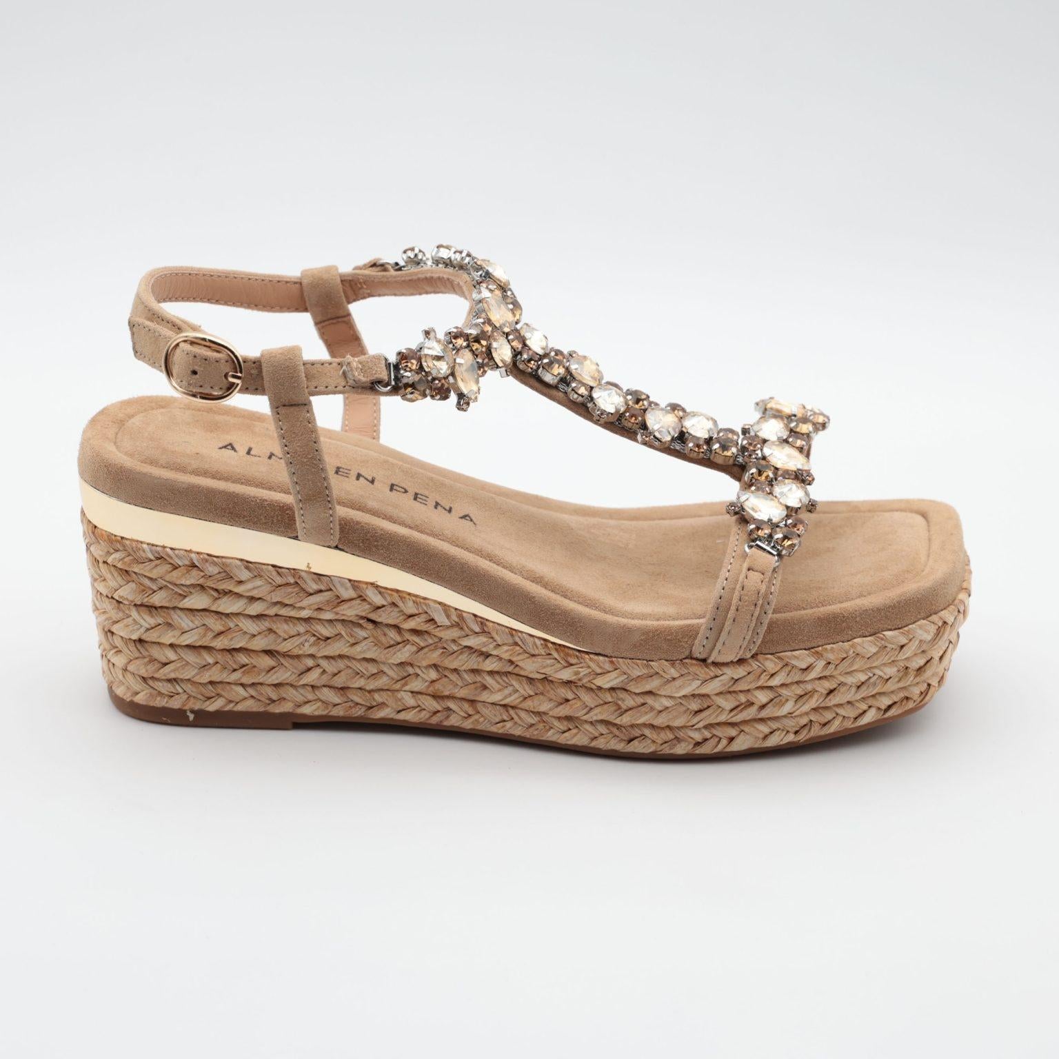 Sandalo a zeppa con pietre 6506 SUEDESAND ALMA EN PENA