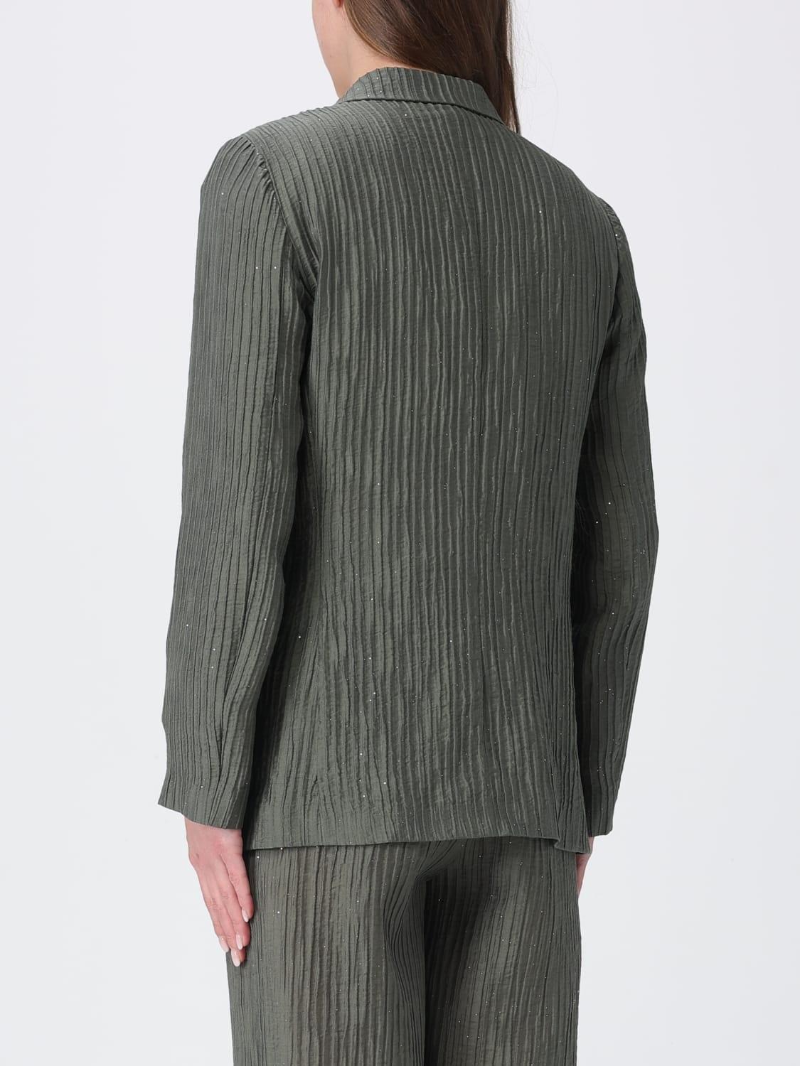 Blazer monopetto in lyocell effetto stropicciato EW003445AF20830 F7010 ARMANI