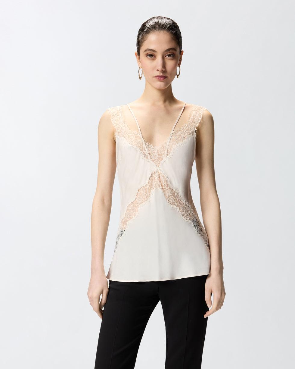 Top lingerie con pizzo<BR/> 106623A385 P97 PINKO