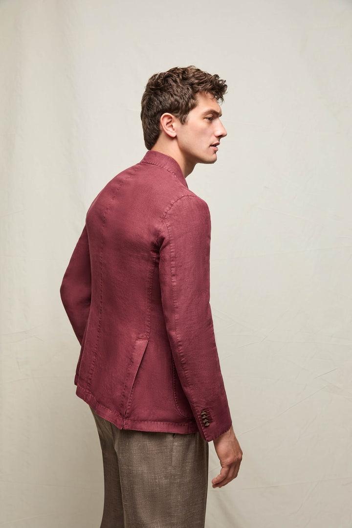 Giacca TOM tinto capo in lino borgogna<BR/> 2806 65165/1 LUBIAM