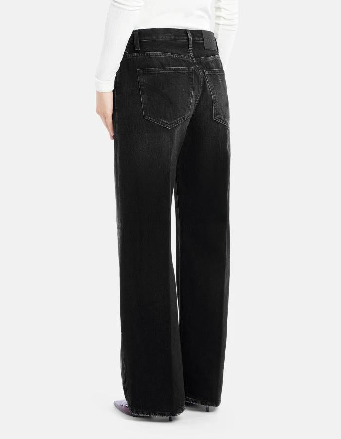 Jeans Jacklyn wide leg in denim fisso responsabile<BR/> DP427BDFE305LM9 999 DONDUP