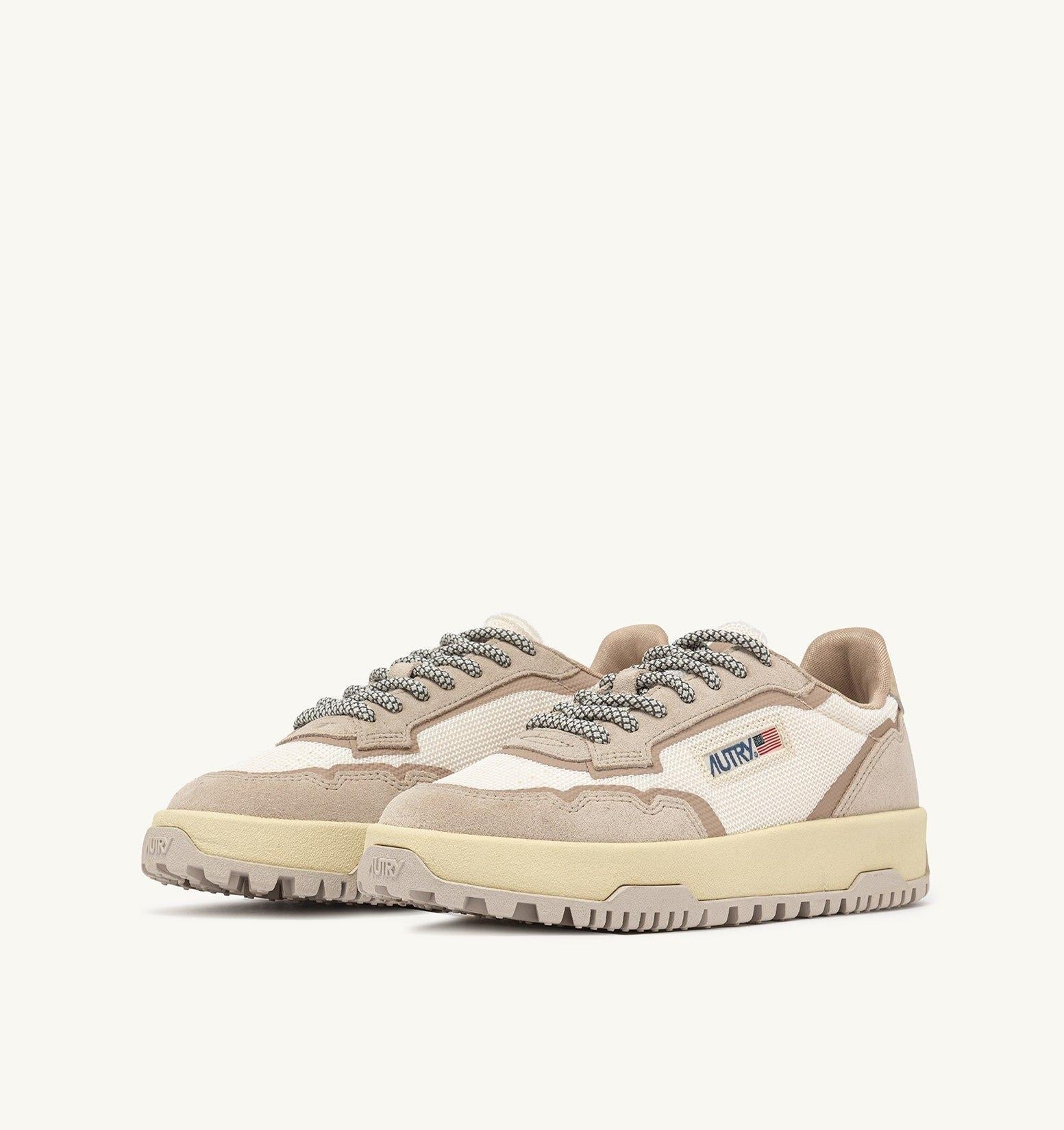 SNEAKERS WILDPACE LOW IN MESH E SUEDE COLORE WHISPER WHITE E SAND