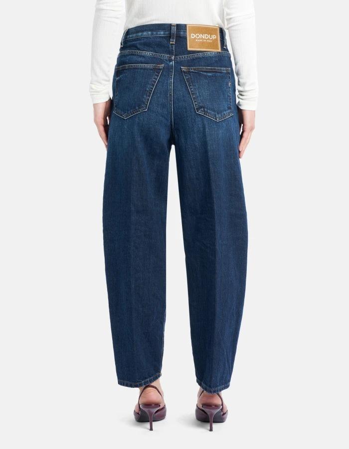 Jeans Bessie loose in denim fisso<BR/> DP784DFE311LL1 800 DONDUP