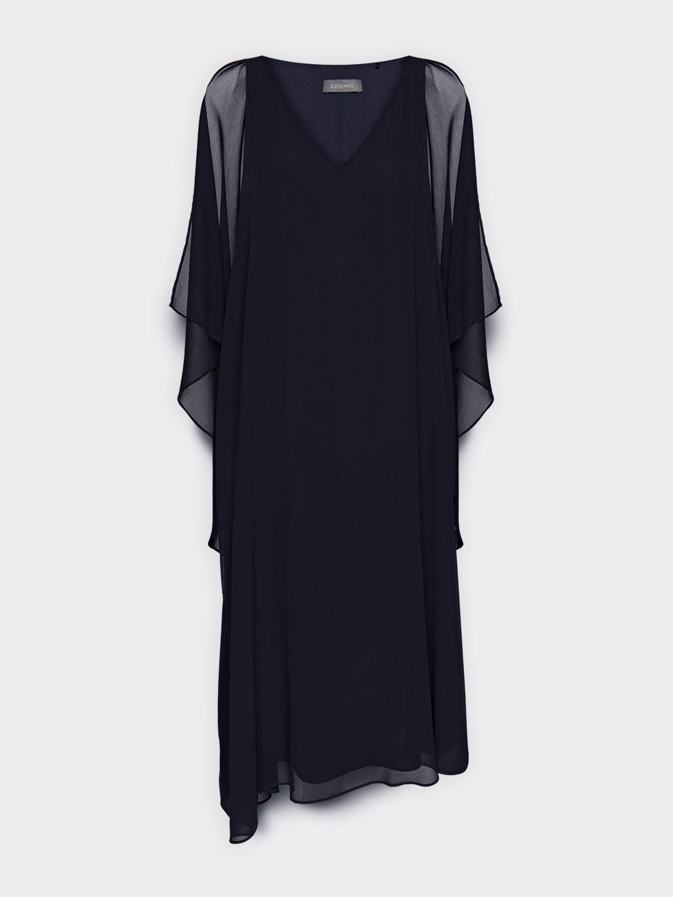 Abito lungo in georgette<BR/> 7072P100299N 34 ELENA MIRO