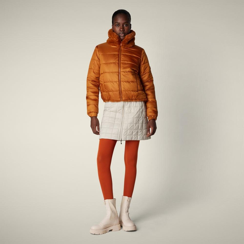 Giacca donna reversibile mod. Margherita marrone caramello D31352W 40044 SAVE THE DUCK