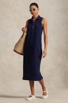 Abito lungo da donna in cotone elasticizzato 211968292 002 RALPH LAUREN
