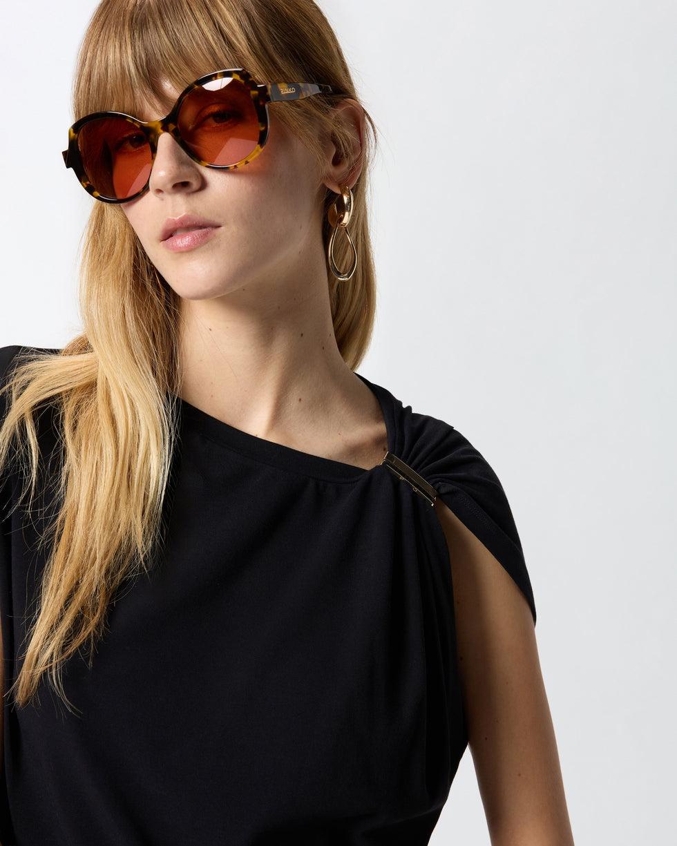 Top con dettaglio dorato<BR/> 106478A35D Z99 PINKO