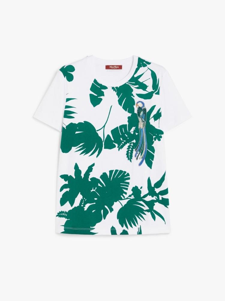 T-shirt in jersey con stampa e applicazione<BR/> WON 004 MAX MARA STUDIO