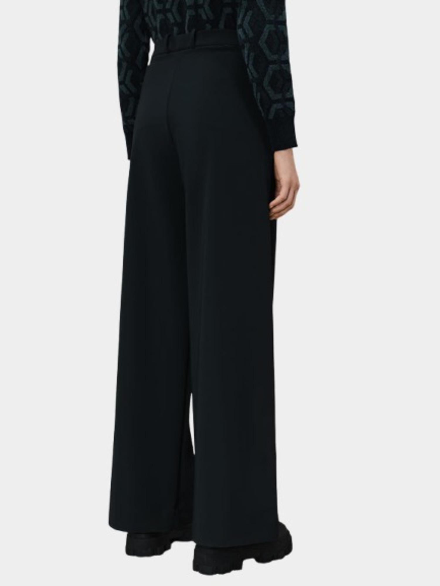 Pantaloni donna in tessuto tecnico gamba larga