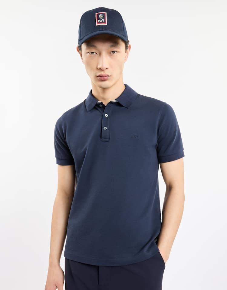 Polo in Piquet Stretch<BR/> NPMB250135STDW U806 FAY