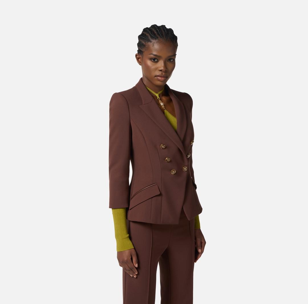 Giacca in doppio crêpe GI17456E2 EA3 ELISABETTA FRANCHI