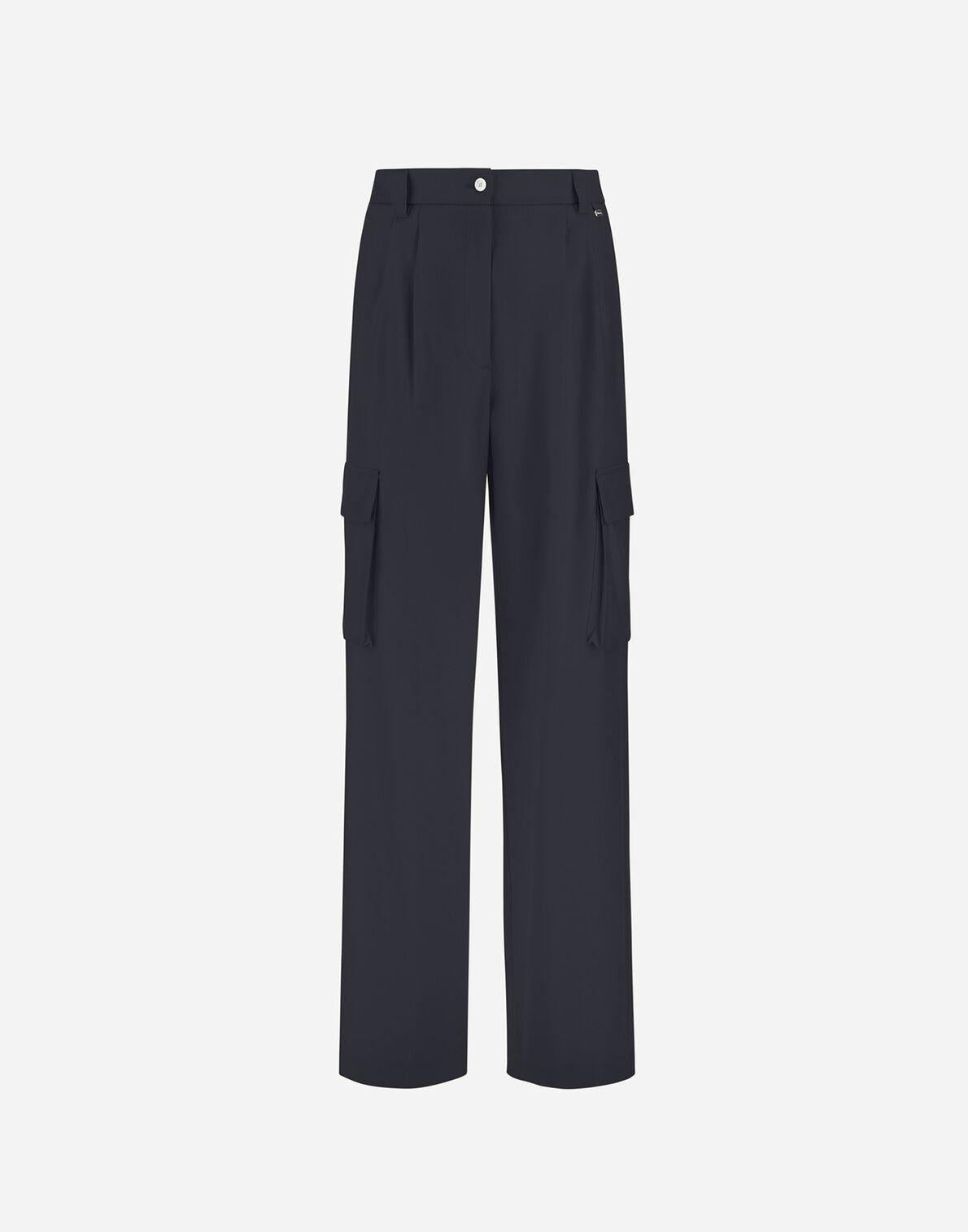 PANTALONI CARGO IN FLUID WOOL<BR/> PT000179D33453 9487 HERNO