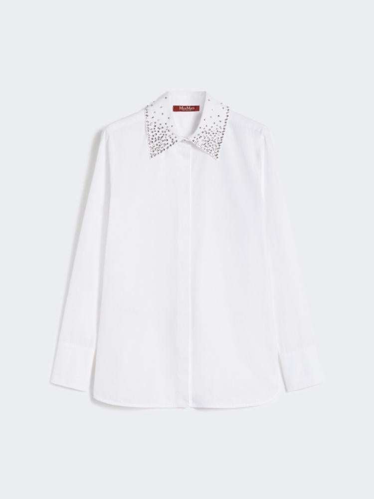 Camicia in popeline con cristalli STAFFA 001 MAX MARA STUDIO