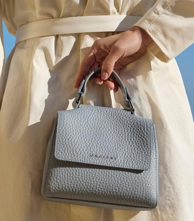Borsa Sveva Soft Mini a mano in pelle con tracolla