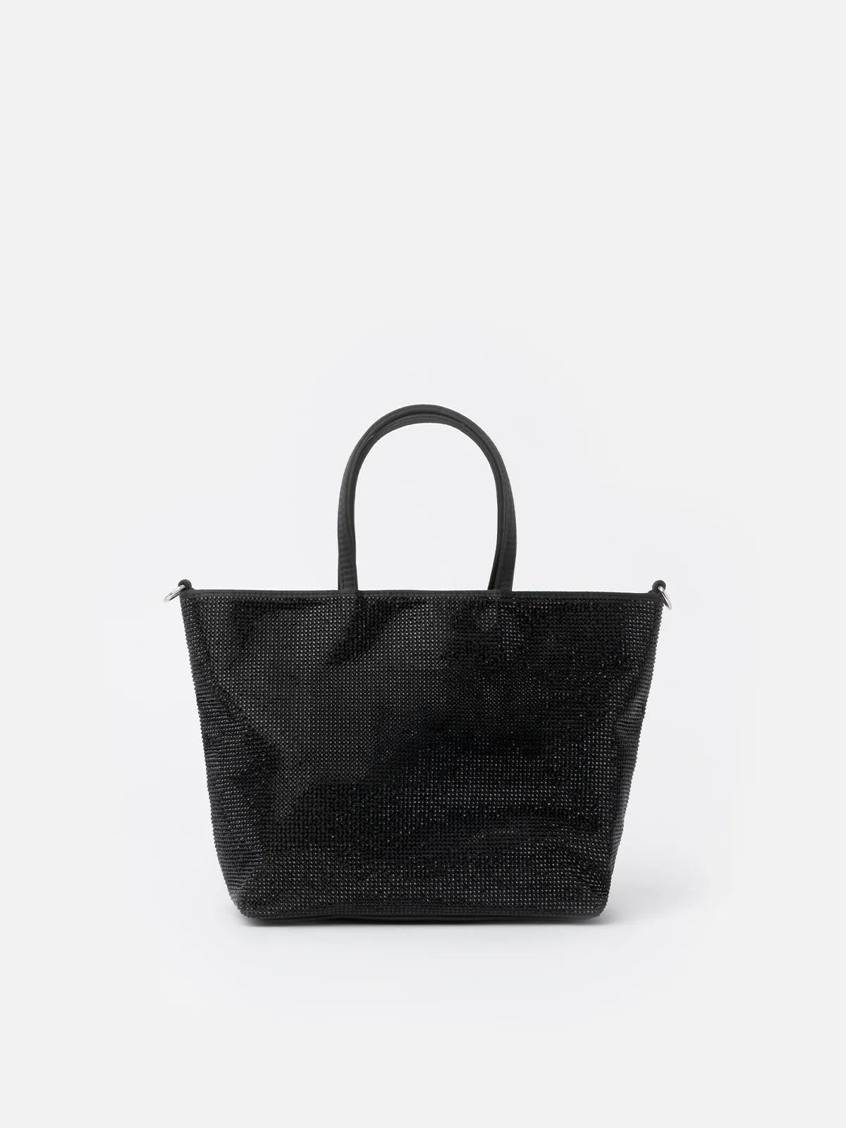 Mini borsa con strass neri<BR/> SBM0001 00236I MC2 SAINT BARTH