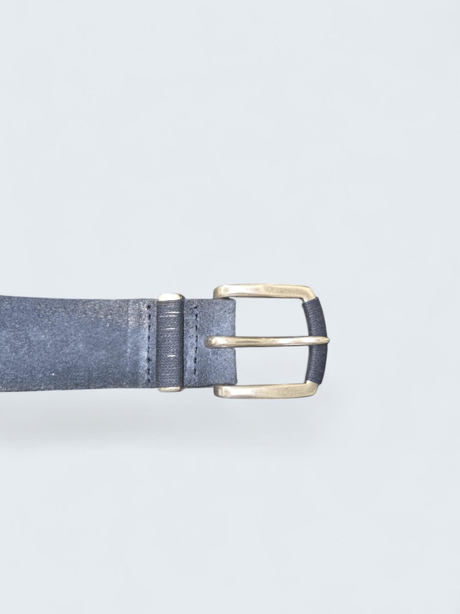 Cintura Hunting in suede 3,5 cm<BR/> U08380HNT BLU ORCIANI
