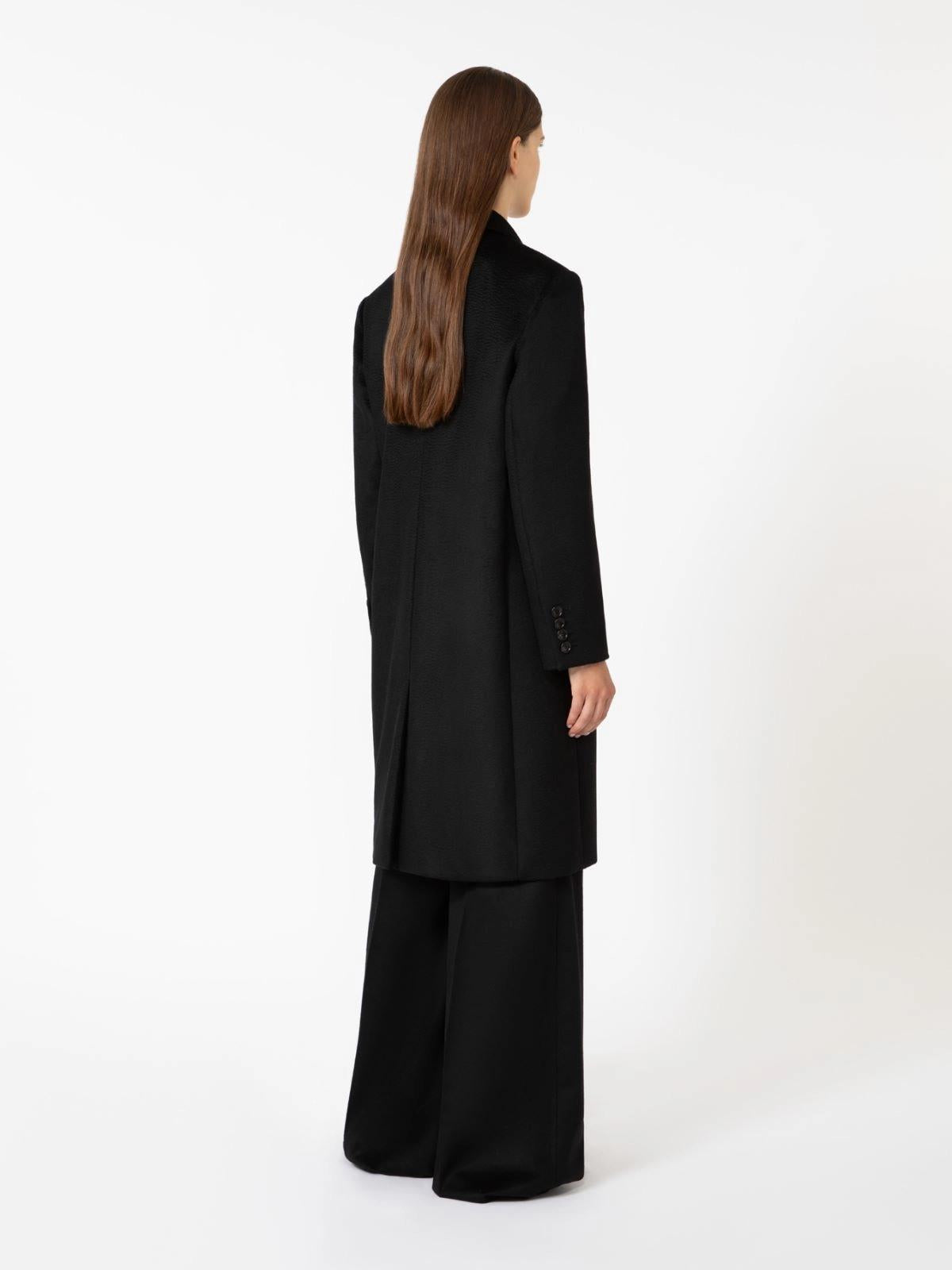 Olimpia Coat in cammello - Nero<BR/> COSA 002 MAX MARA