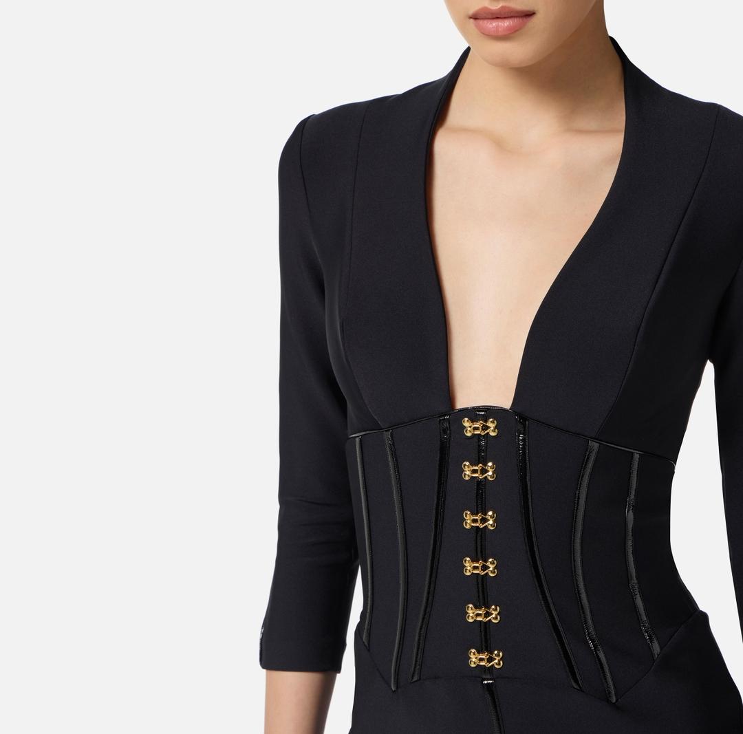 Abito in neoprene con dettagli corsetto AB79757E2 110 ELISABETTA FRANCHI