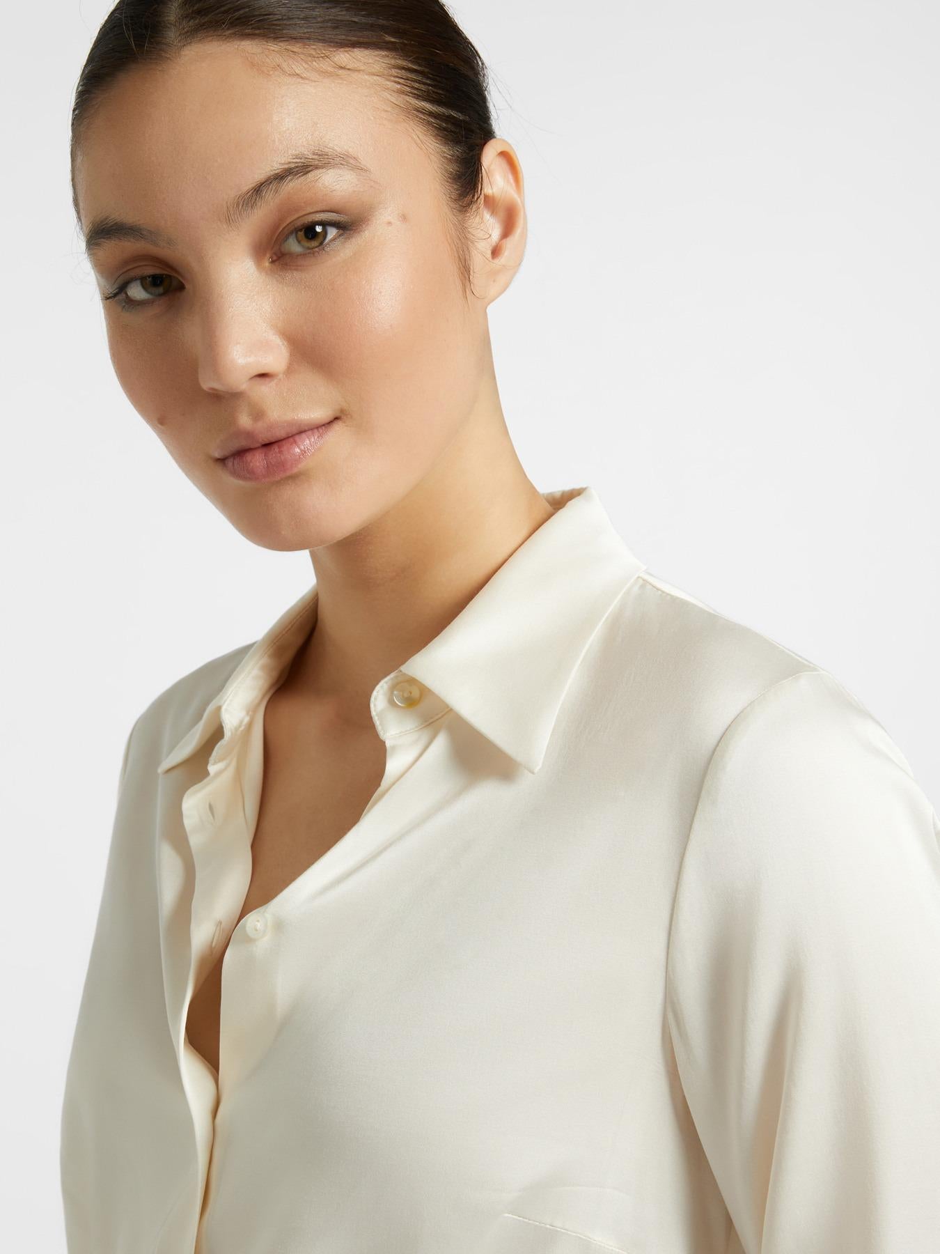 Women's viscose satin shirt