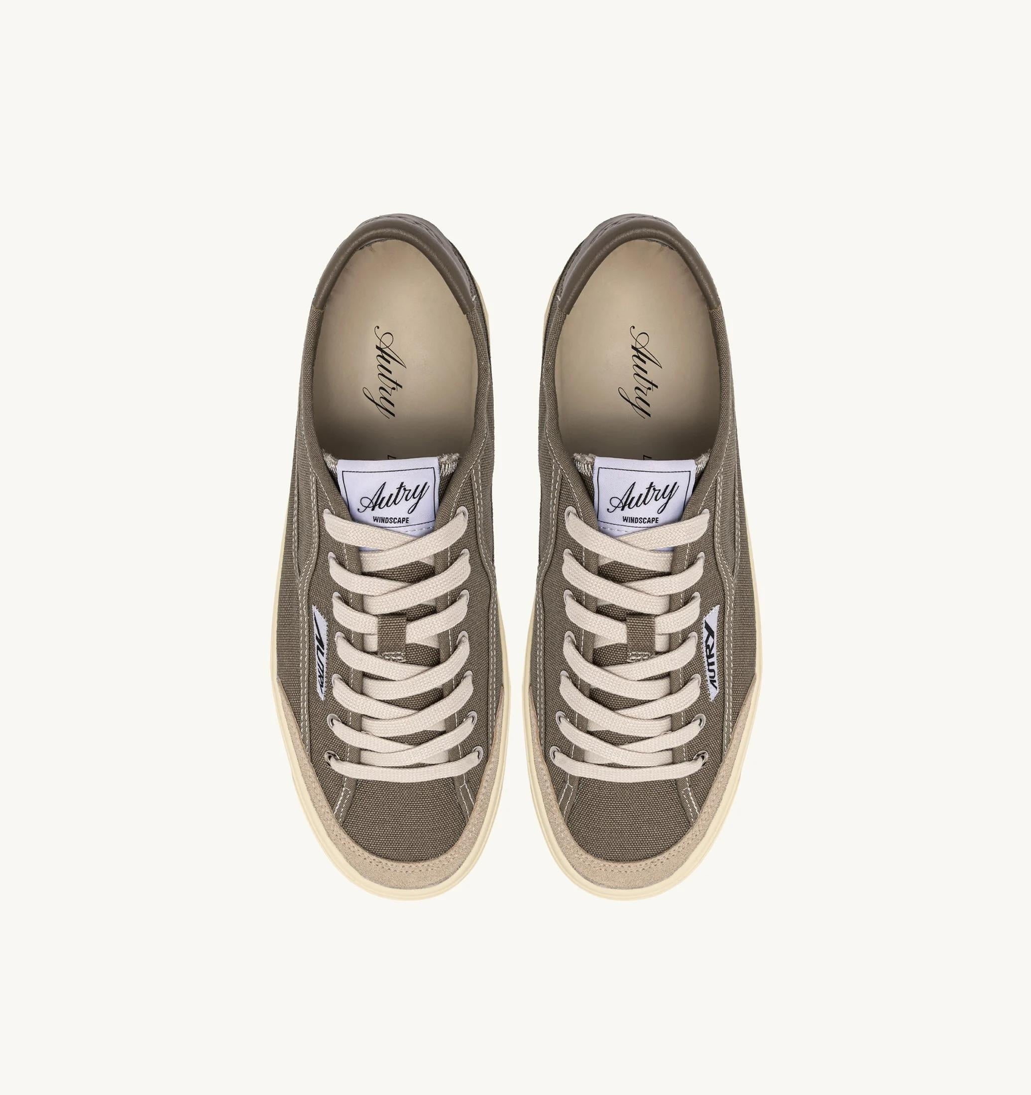 SNEAKERS WINDSCAPE LOW IN CANVAS MILITARY<BR/> SCLM CU03 AUTRY ACTION SHOES