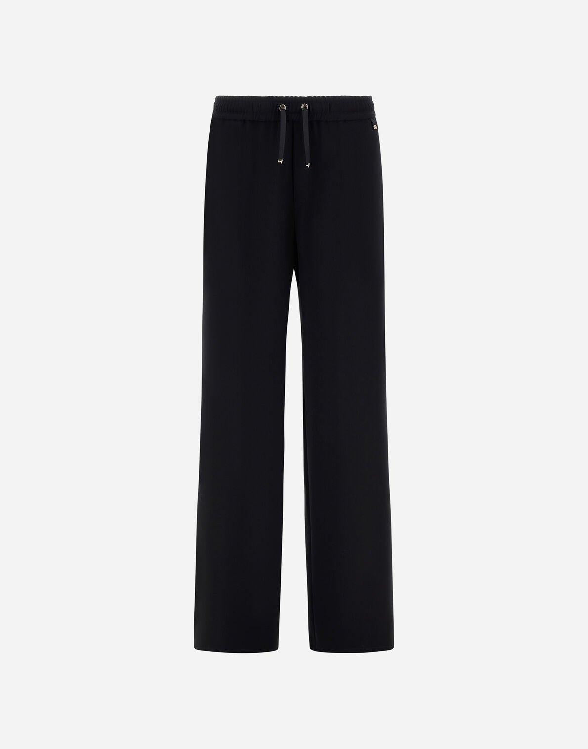 PANTALONI IN MATT CREPE SATIN<BR/> PT000176D12755 9300 HERNO