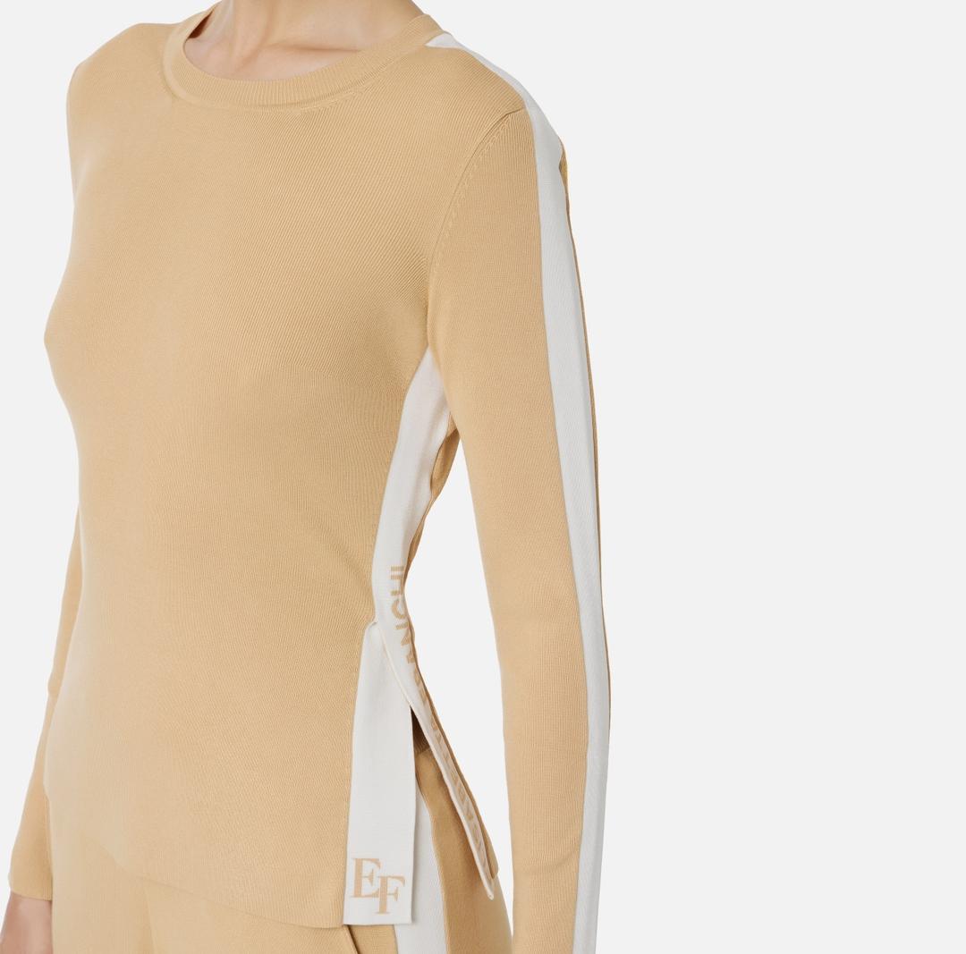 Maglia in viscosa con bande lucide MK03S56E2 EG2 ELISABETTA FRANCHI