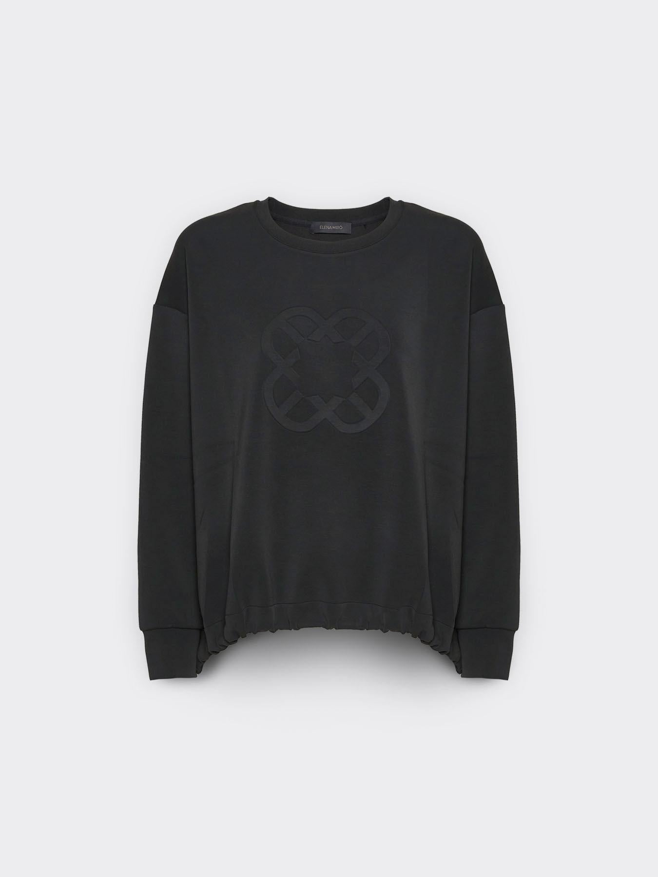 Felpa in scuba con logo Monogram<BR/> G878Z000531N 33 ELENA MIRO
