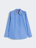 Camicia in popeline con cristalli