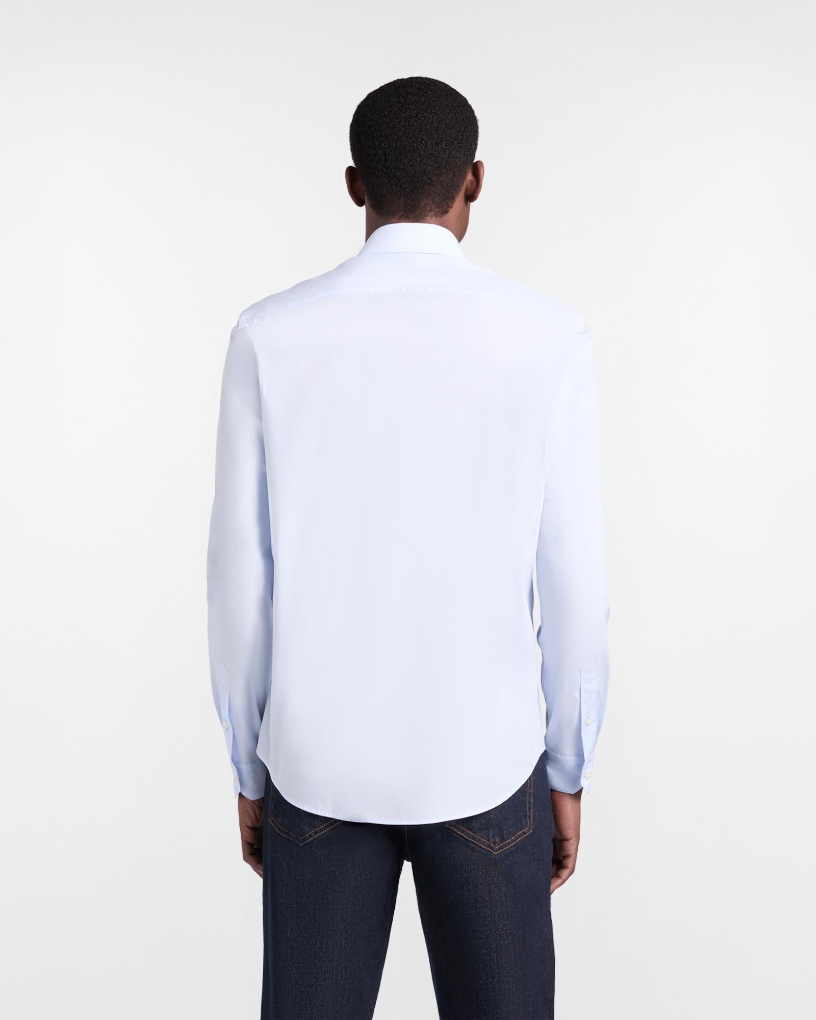 Camicia Uomo in Popeline Stretch<BR/> CNQ011012523I 801 HARMONT & BLAINE