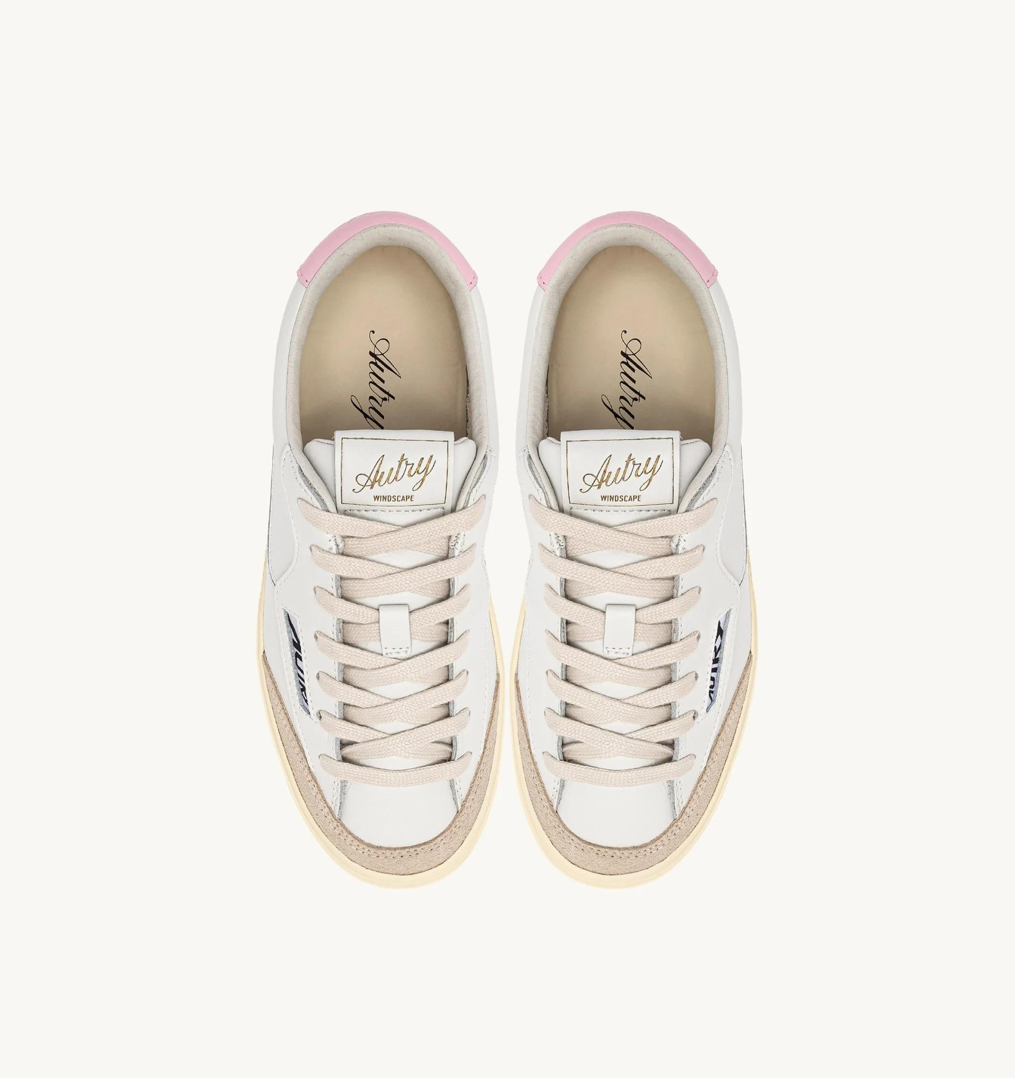 SNEAKERS WINDSCAPE LOW IN PELLE BIANCA E FAIRY TALE<BR/> SCLW UK04 AUTRY ACTION SHOES