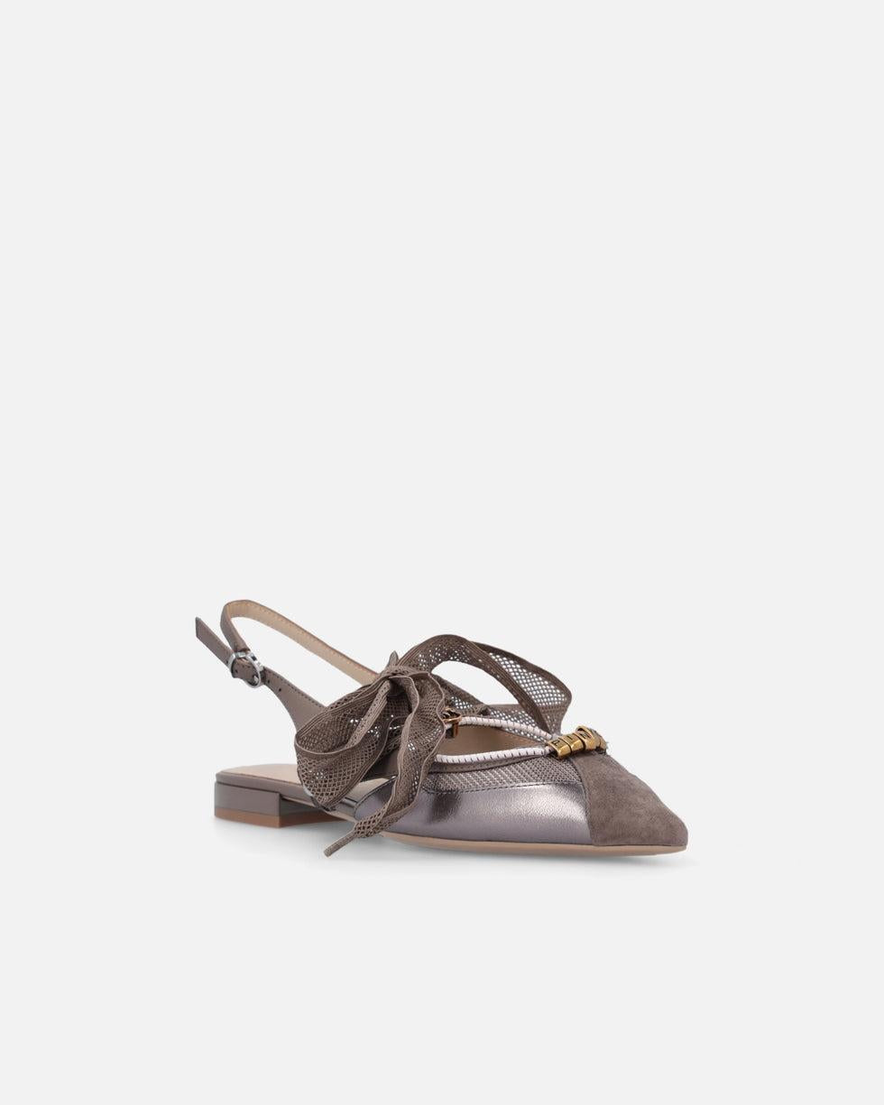Ballerine slingback con lacci<BR/> SD0547P003 M28 PINKO