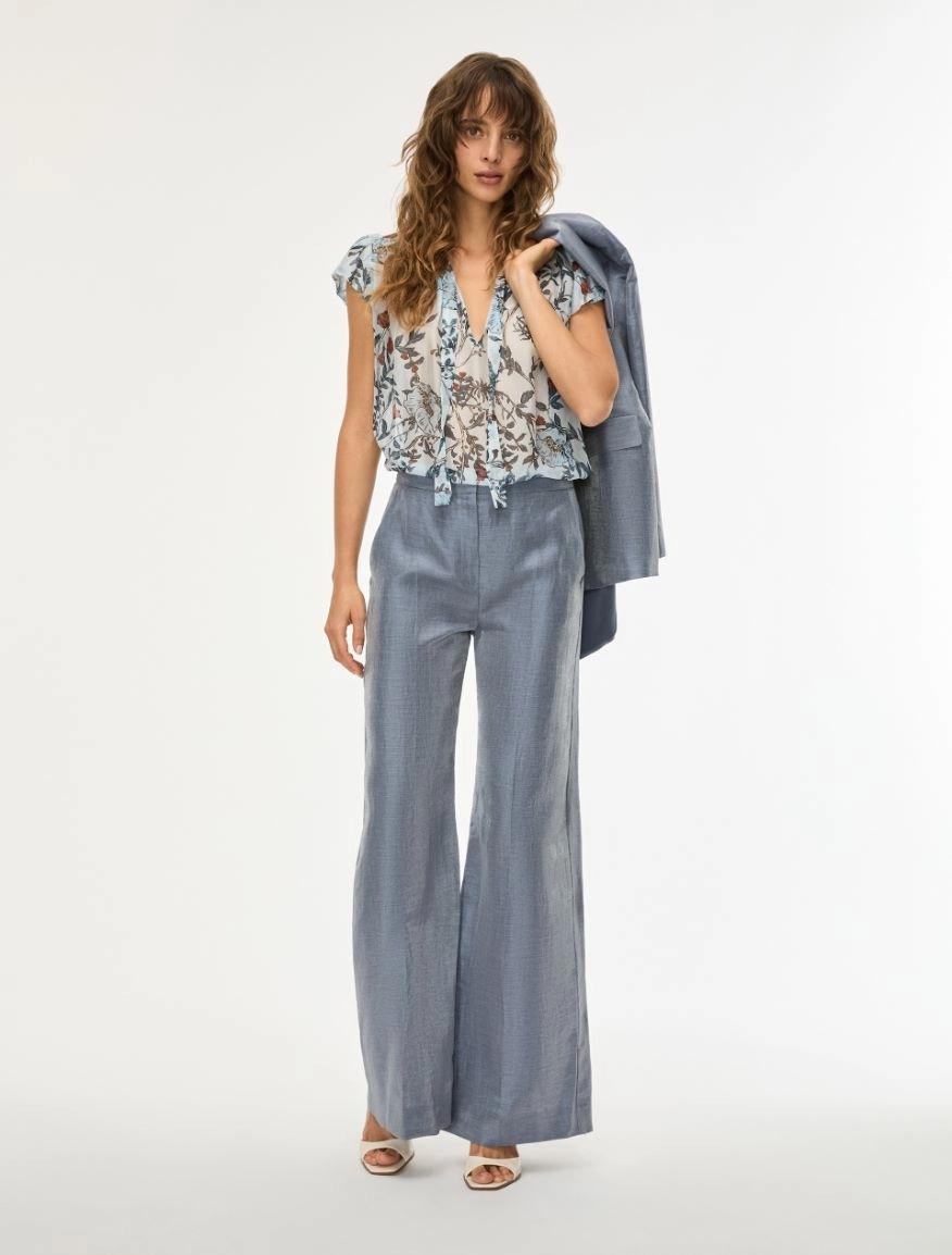 PANTALONI IN MISTO LINO IBLVINO 003 IBLUES