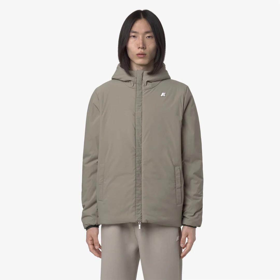 JACK ST WARM REVERSIBLE<BR/>GREEN BLACKISH-GREEN OAK<BR/>Giacca antivento isolante reversibile da uomo K6128VW B2P K-WAY