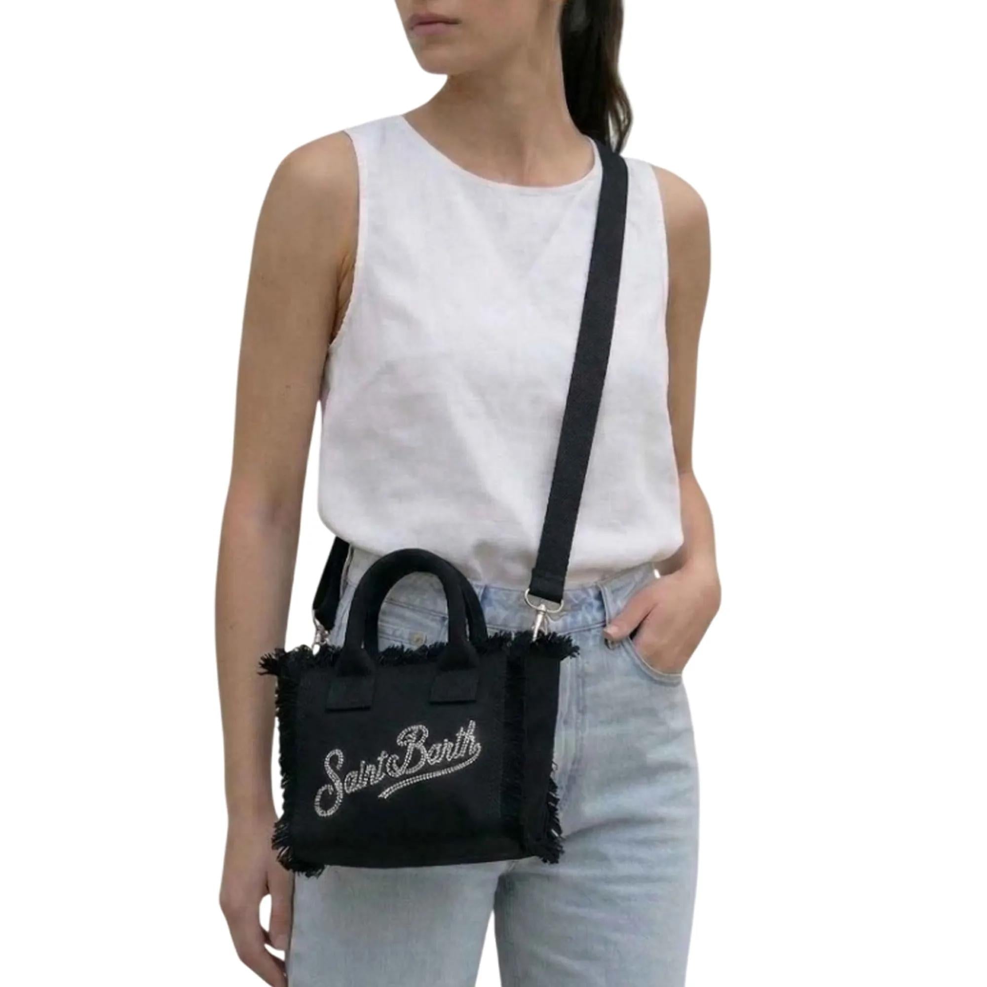 Borsa a mano "Vanity"mini con logo strass VAMI001 02563L MC2 SAINT BARTH