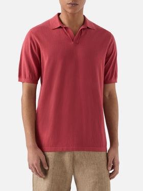 Polo Sloan senza bottoni in maglia rossa SLO0001 00037L MC2 SAINT BARTH