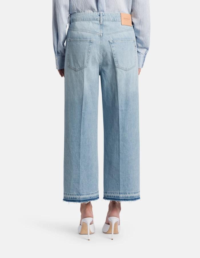 Jeans Tami wide leg in denim fisso<BR/> DP770DFE286DMA7O 800 DONDUP